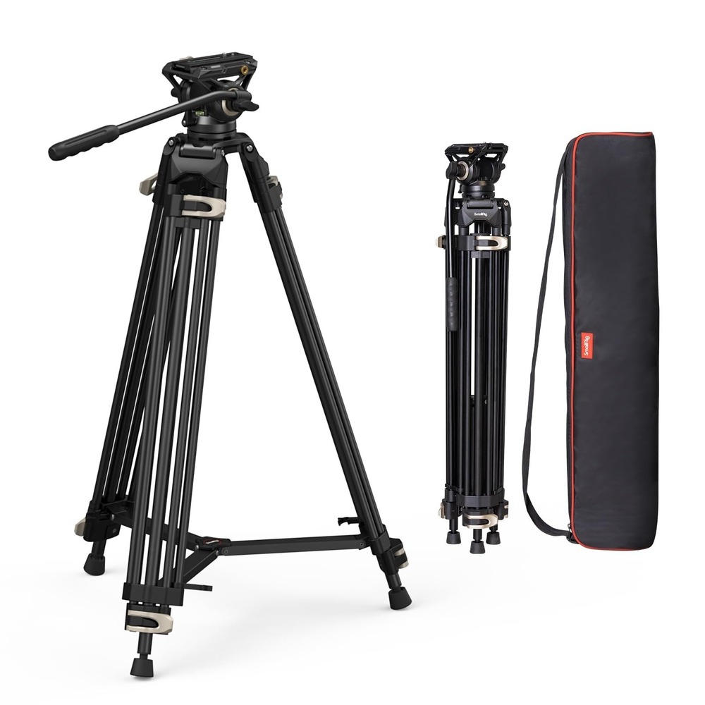 SmallRig AD-01 73in Heavy Duty Video Tripod Fluid Head DSLR Camera Camcorder - Picture 7 of 10